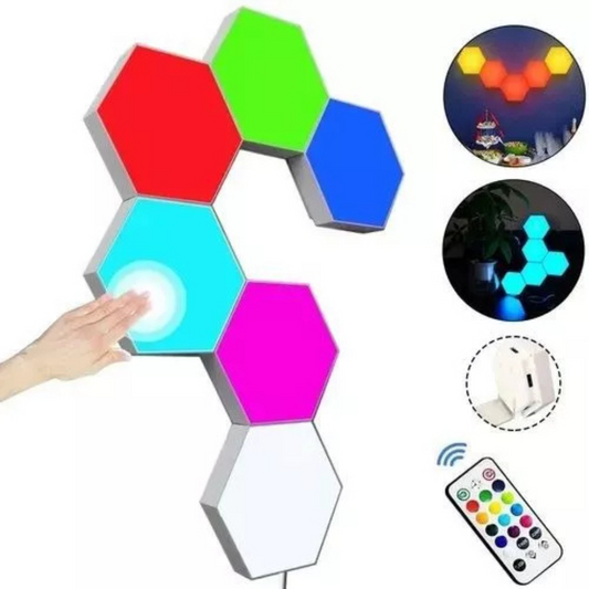 Luces Hexagonales 17 Colores LED